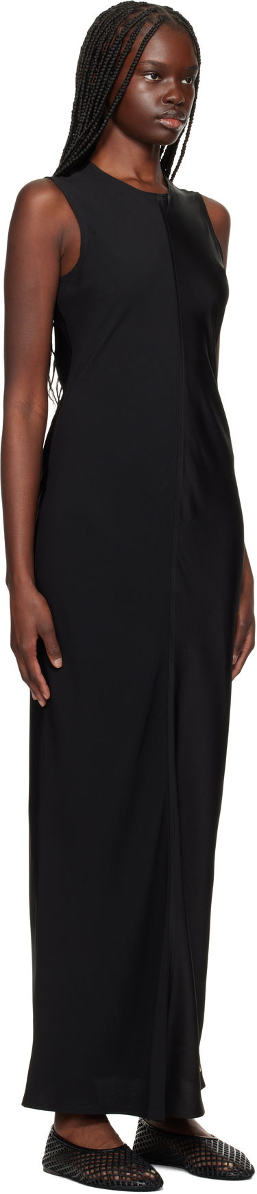 Pокля AMI AMI Paris Straight Maxi Dress Черно | FDR366.AC0014, 1