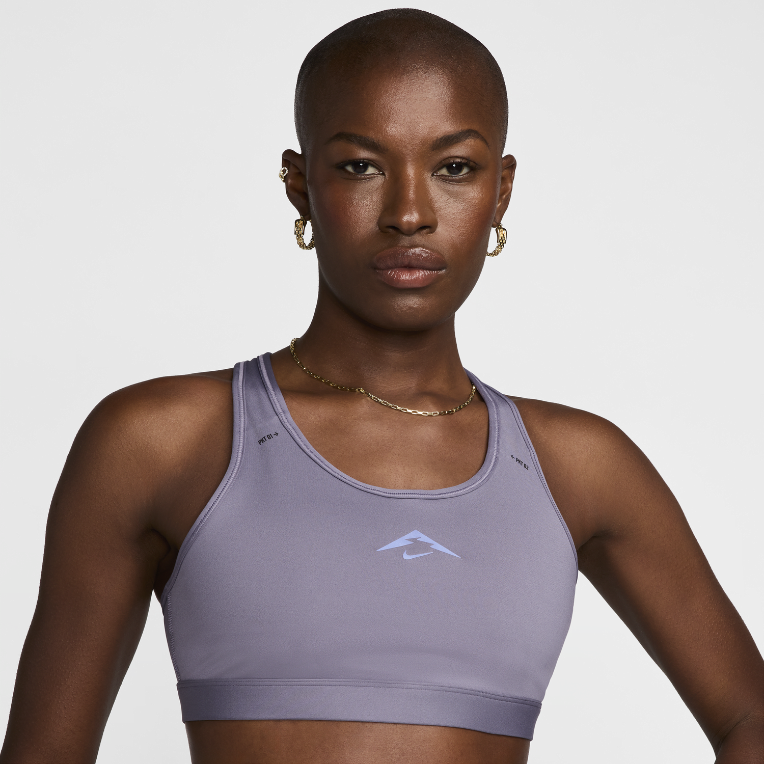 Сутиен Nike Trail Swoosh On The Run Лилаво | FN2909-509, 0
