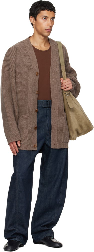 Пуловер LEMAIRE Lemaire Cardicoat Knit Cardigan Кафяво | CO1139 LK107, 3