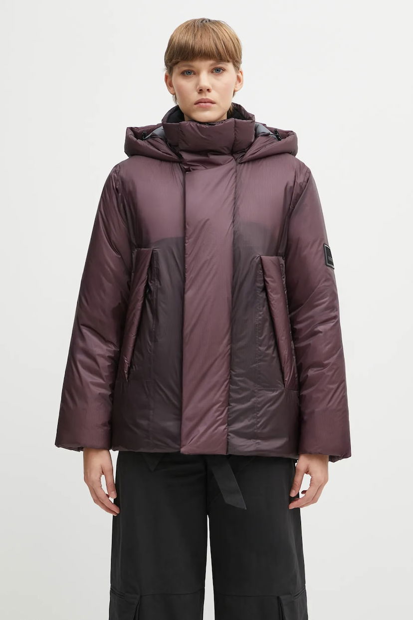 Пухо яке Rains Torna Curve Winter Hooded Puffer Jacket Бургунди | 17200.129