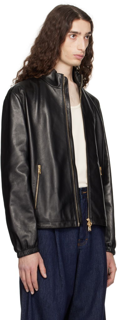 Яке Versace Versace Plongé Leather Jacket Черно | 1019606_1A14141, 1