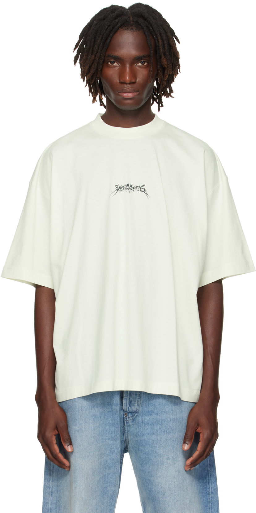 Тениска VETEMENTS Vetements Metal Logo Regular T-Shirt Бяло | UH76TR600I