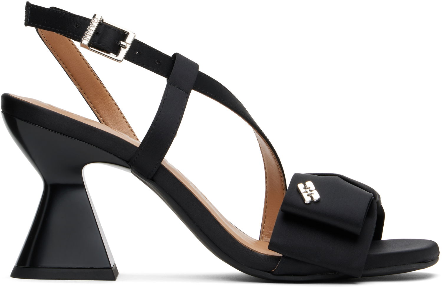 Кецове и обувки GANNI GANNI Big Bow High Heeled Sandals Черно | S2850, 0