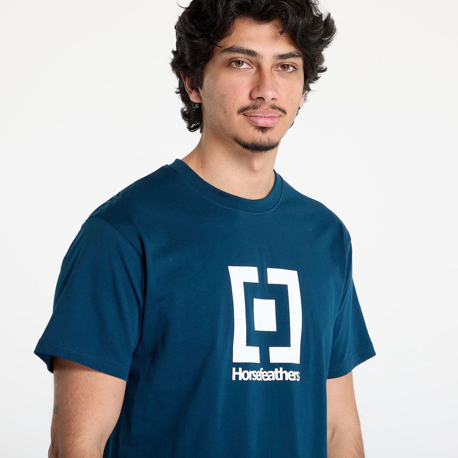 Тениска Horsefeathers Horsefeathers Base T-Shirt Синьо | SM1345J, 1