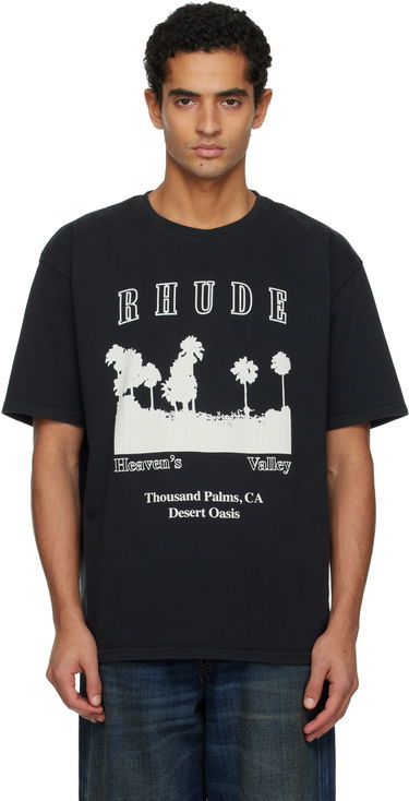 Тениска Rhude Thousand Palms Graphic T-shirt Черно | RHFW25TT02012, 0