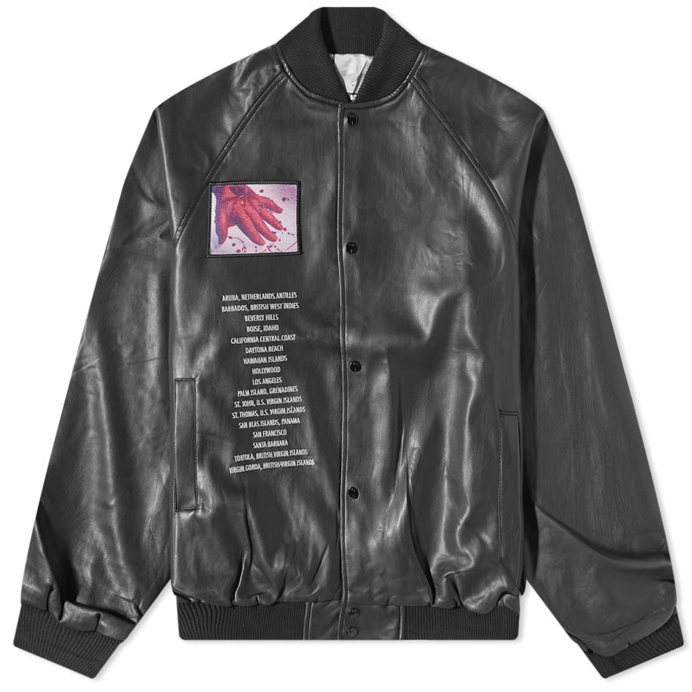 Яке Fucking Awesome Reversible Film Strip Baseball Jacket Черно | FA1680-BLK, 0