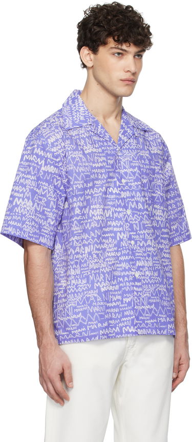 Риза Marni Marni Pencil Logo Short Sleeve Shirt Лилаво | CUMU0213A5 UTC464, 1