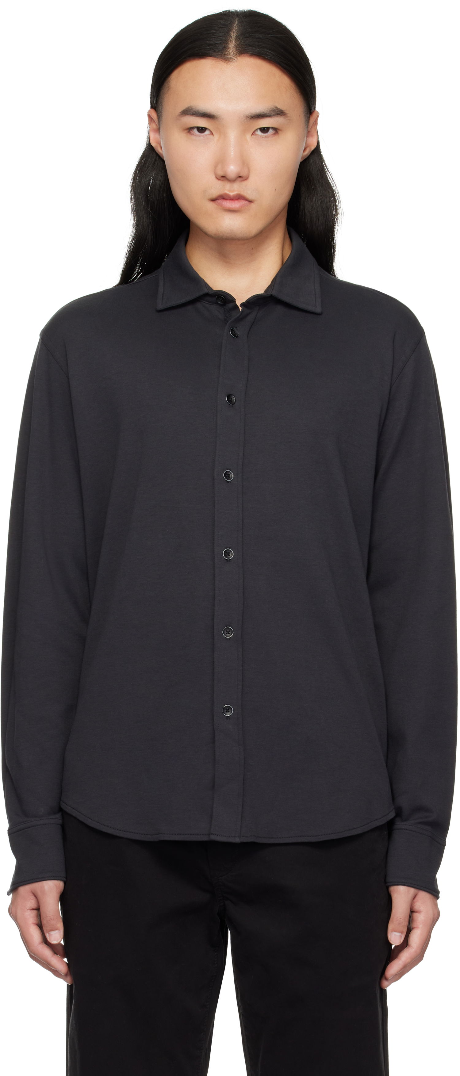 Риза rag & bone rag & bone Tomlin Cotton Shirt Черно | MBC24HA021W321, 0