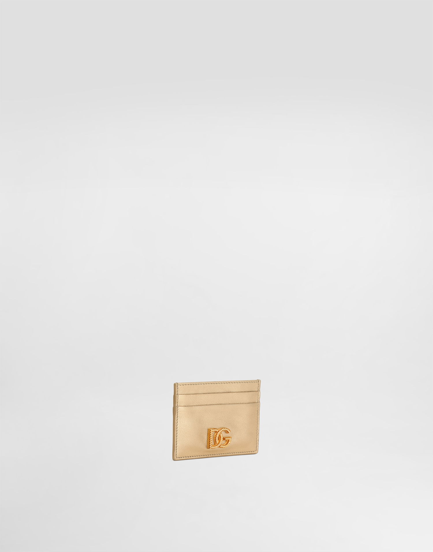Портфейл Dolce & Gabbana Laminated Calfskin Card Holder With DG Logo Металик | BI0330AZ6488H945, 1