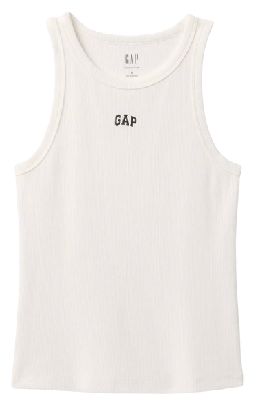 Потник GAP Ribbed Logo Americana Tank Top Бяло | 729562-00, 4