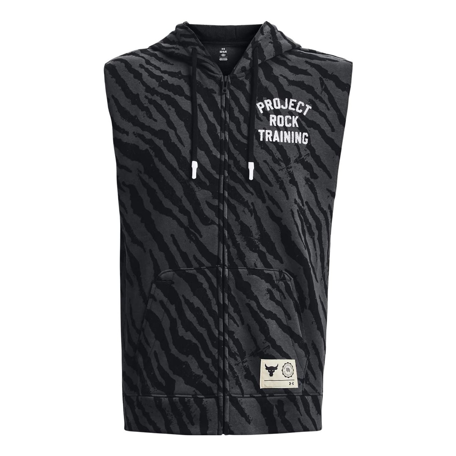 Суитчър Under Armour Project Rock Rival Fleece Sleeveless Full Zip Top Черно | 1377444-001, 0