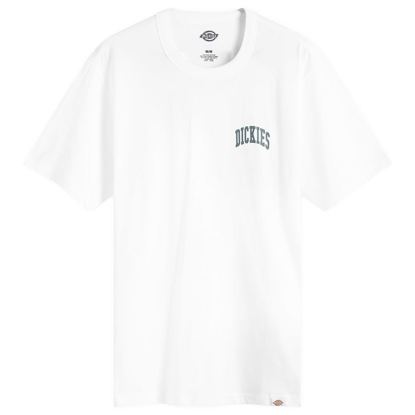 Тениска Dickies Men's Aitkin Chest Logo T-Shirt in White/Lincoln Green, Size Large | END. Clothing Бяло | DK0A4Y8OJ971