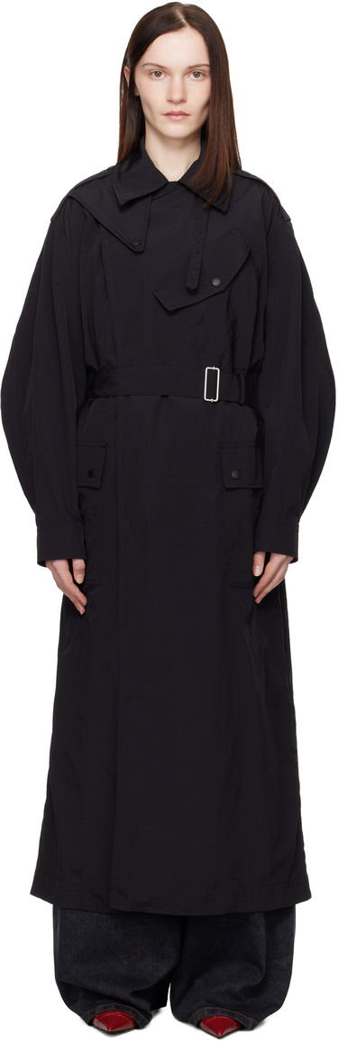 Тренчкот KENZO Kenzo Paris Kimono Sleeves Long Trench Coat Черно | FF52MA2249OK, 0