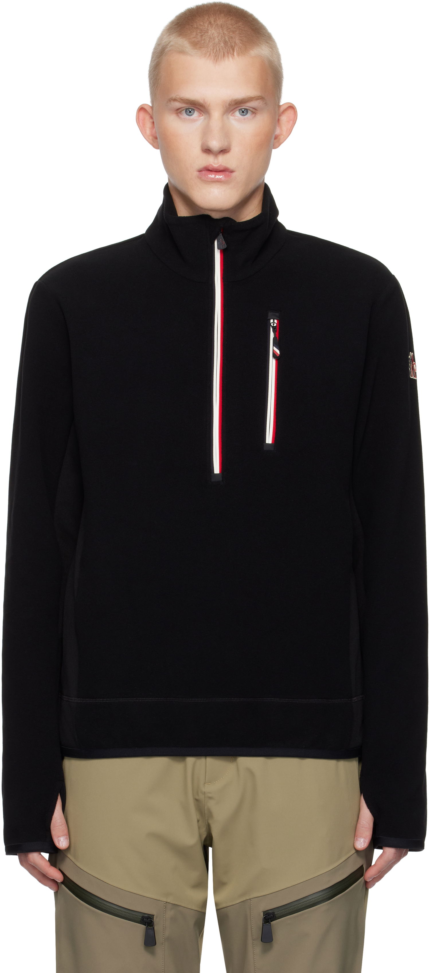 Яке Moncler Maglia Lupetto Con Zip Jacket Черно | J20978G0003080093, 0