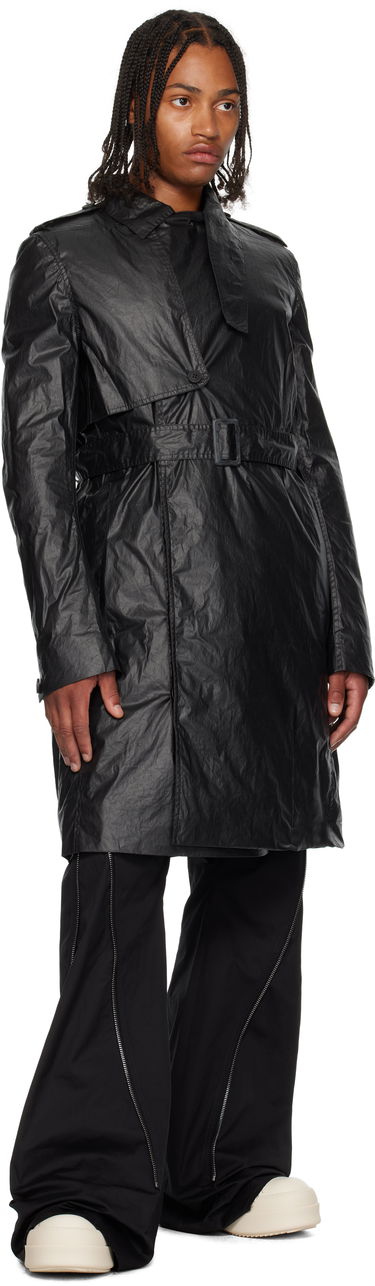 Тренчкот Rick Owens Concordians Mastrotrench Belted Crinkled Trench Coat Черно | RU02E1972 PCT, 3