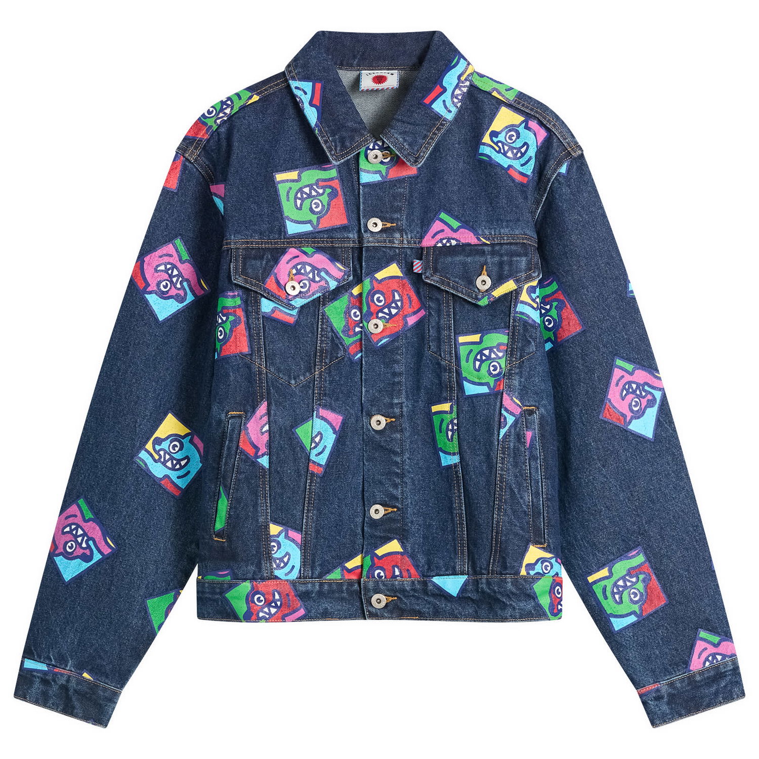 Яке BBC IceCream ICECREAM Running Dog Tile Trucker Jacket Синьо | ICD25374-IND, 1
