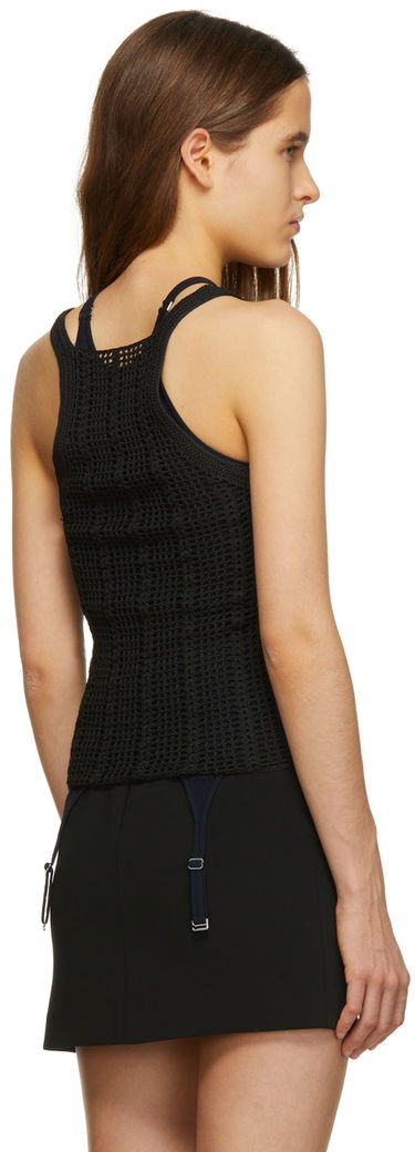 Потник Dion Lee Dion Lee Open Crochet Tank Top Черно | C7042R22, 2