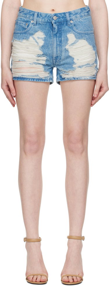 Къси панталони Maison Margiela MM6 Maison Margiela Distressed Denim Shorts Синьо | S62MU0069 M30018, 0