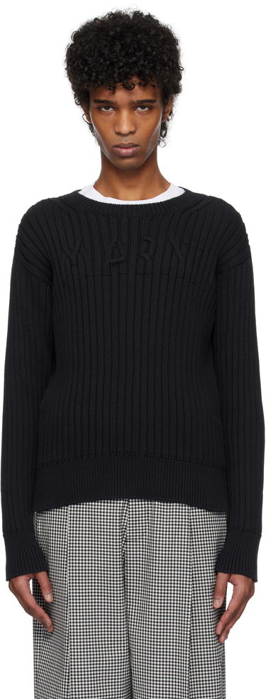 Пуловер Marni Marni Cable Logo Crewneck Sweater Черно | GCMG0430A0 UFC950, 0