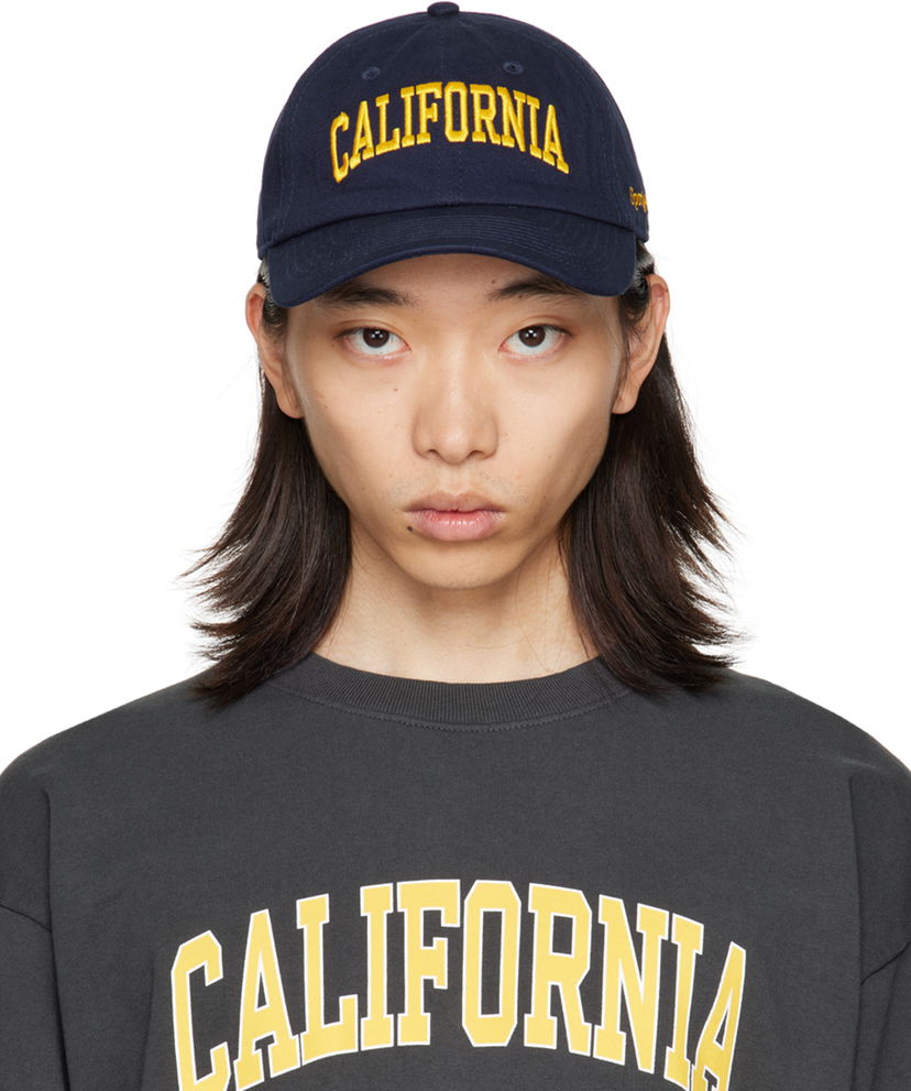 Шапка с козирка Sporty & Rich 'California' Baseball Cap Синьо | AC039S406CN