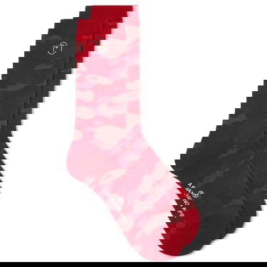 Чорапи BAPE A Bathing Ape Colour Camo One Point Socks Червено | 001SOK301003M-RED, 0