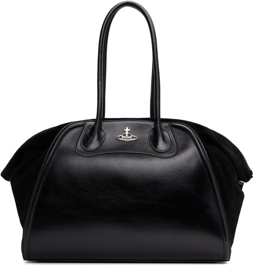 Голяма пазарска чанта Vivienne Westwood Vivienne Westwood Shirley Holdall Tote Черно | 4701000CW-C006J-