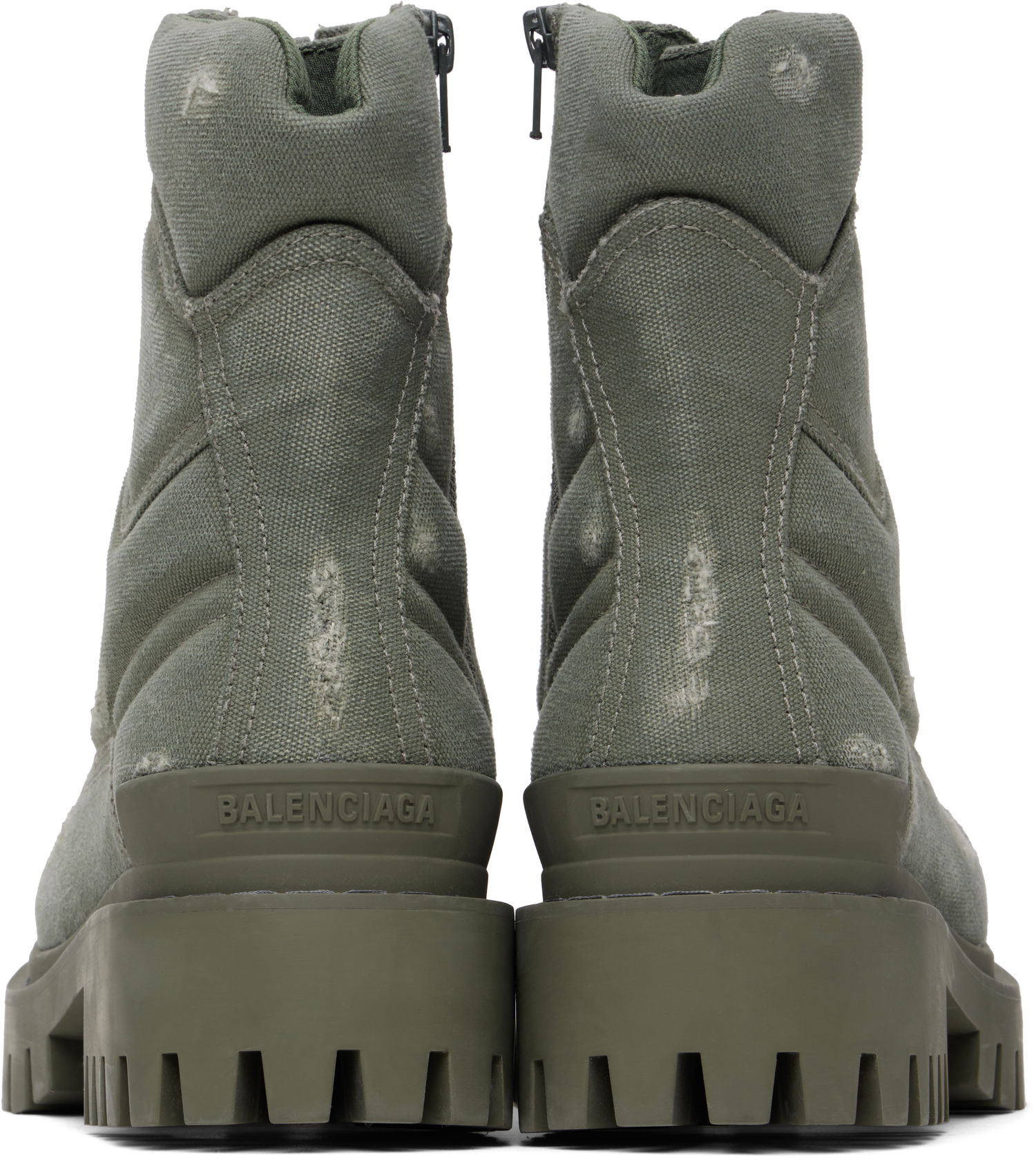 Кецове и обувки Balenciaga Combat Strike Boots "Green" Зелено | 694042-W2H11-3300, 1