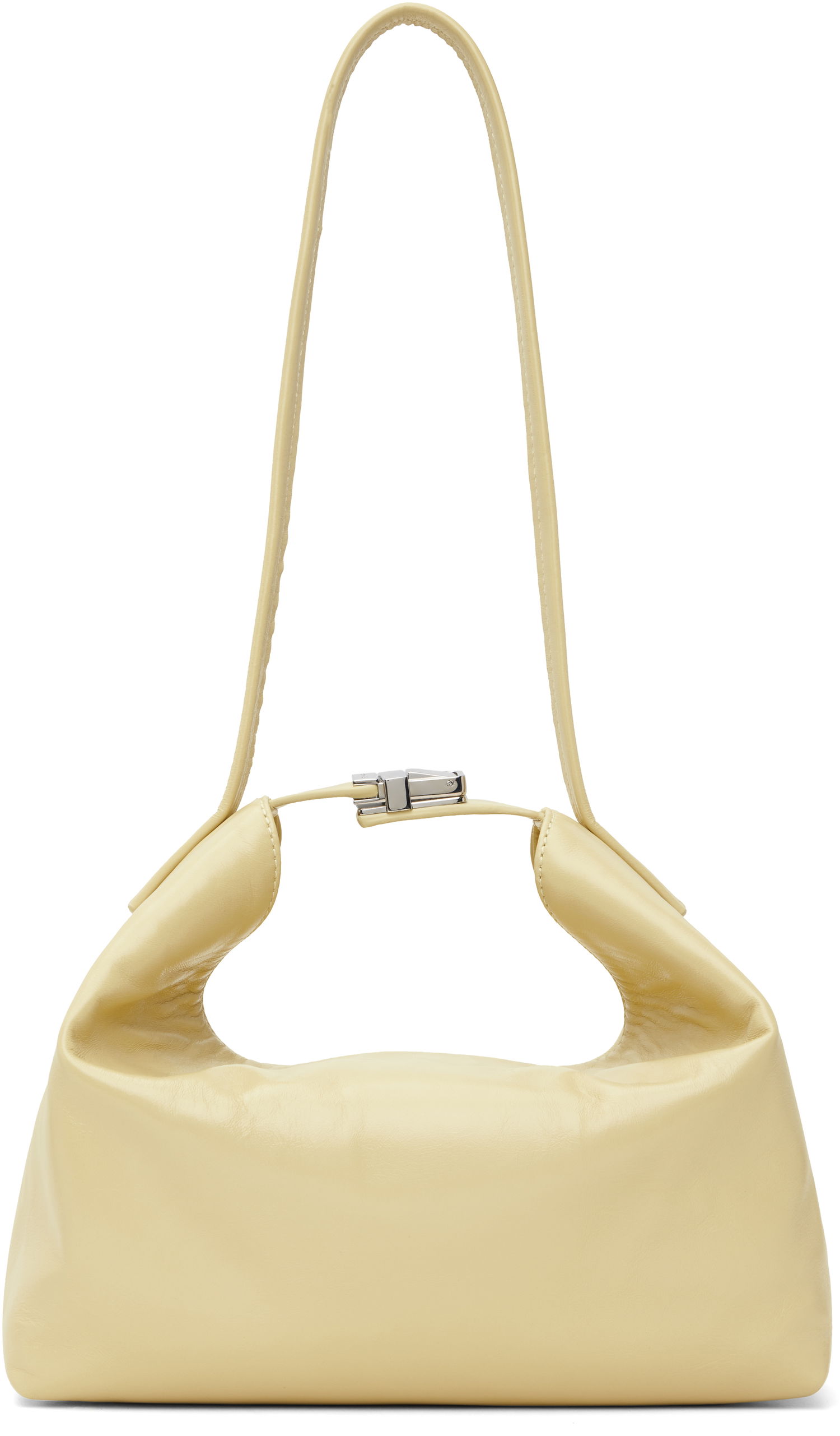 Дамска чанта BY FAR Bea Creased Leather Shoulder Bag Бежово | MWBSB052LL002BG032PL, 0