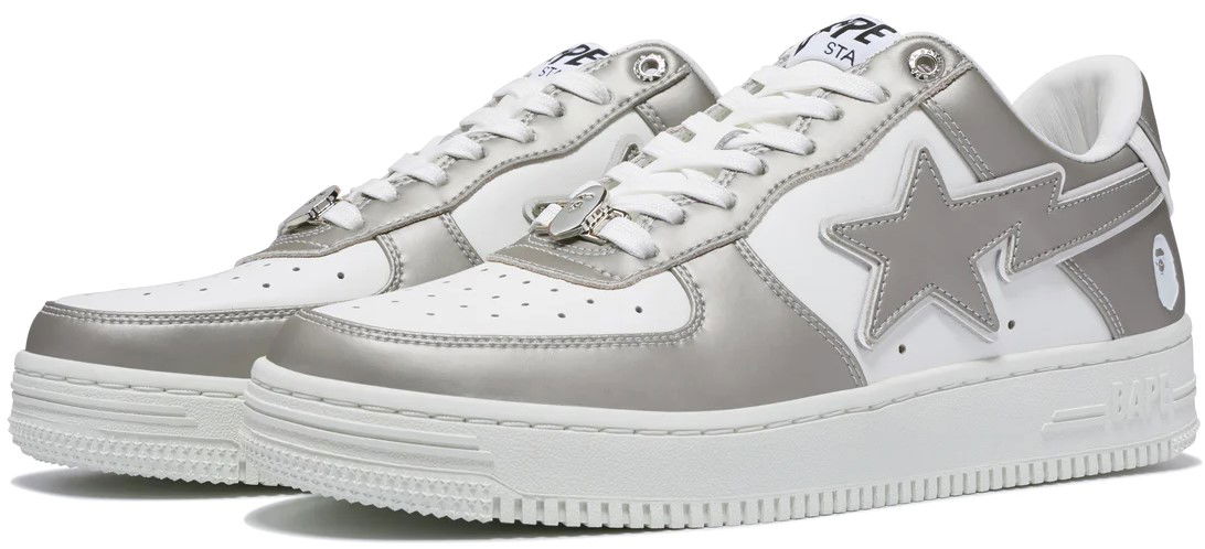 Кецове и обувки BAPE Bape Sta Silver #4 Сиво | 0ZXSHM191053L-SILVER, 1