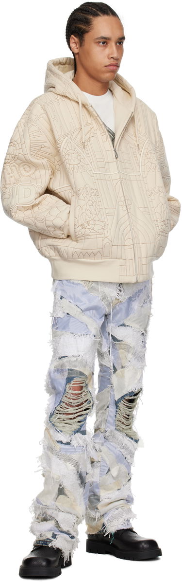 Суитчър Who Decides War Who Decides War Cathedral Zip-Up Hoodie Бежово | 1110610019SS25, 3