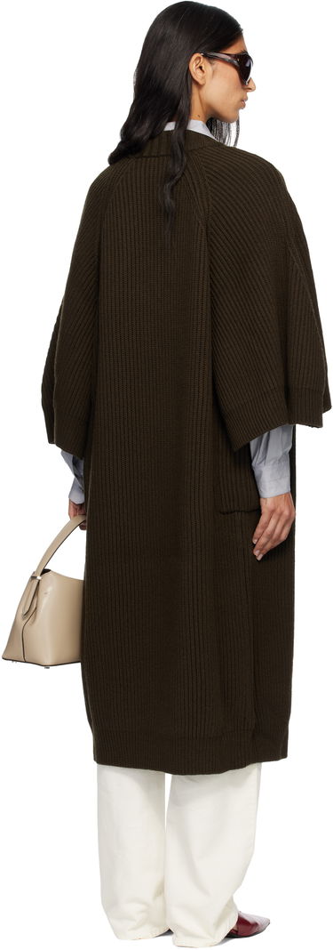Пуловер Max Mara Atollo Rib Knit Long Cardigan Кафяво | 2521346113600, 2