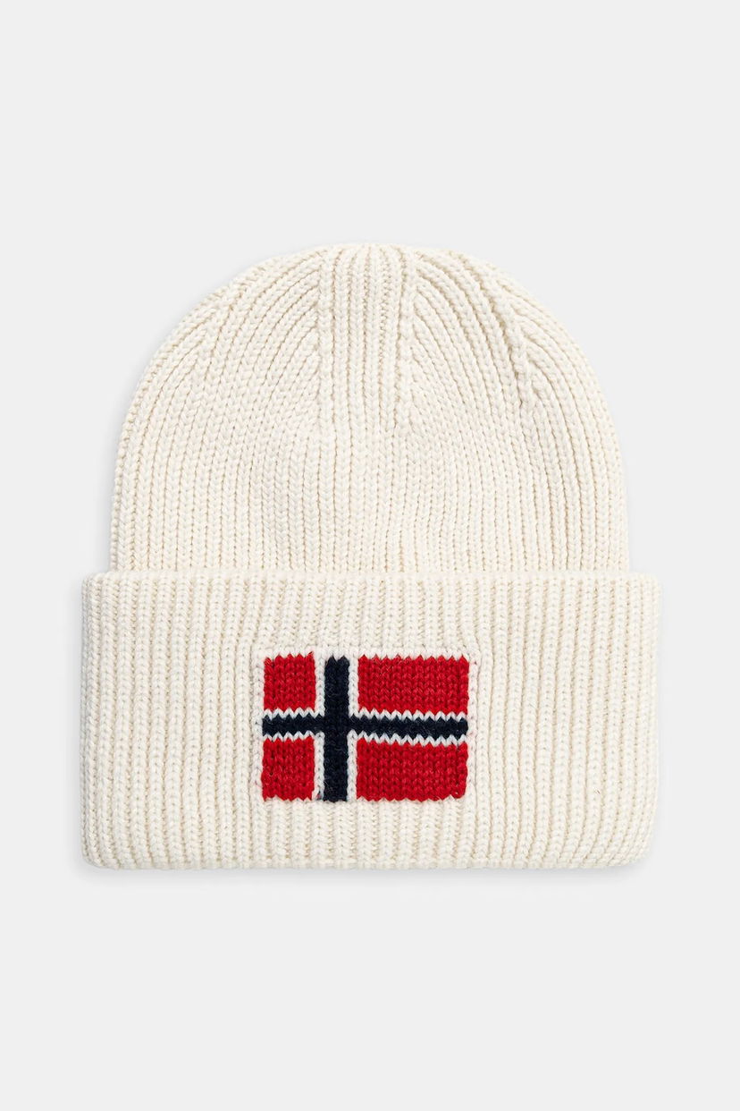Шапка Napapijri Napapijri F-Evei Beanie Бяло | NP0A893PN1J1