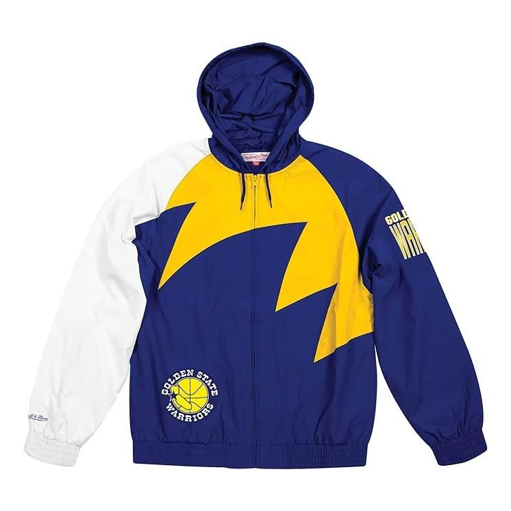 Ветровка Mitchell & Ness Mitchell & Ness Golden State Warriors Shark Tooth Hooded Jacket Синьо | BA57PH-GSW-B-K1K
