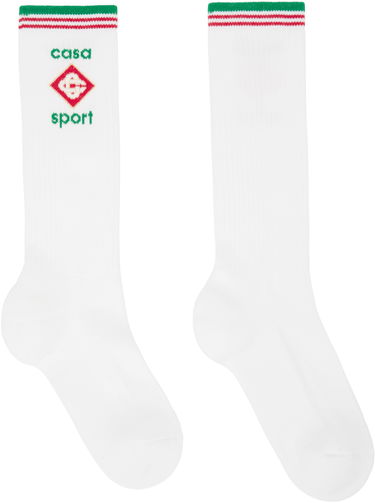 Чорапи Casablanca Casa Sport Logo Socks Бяло | APS24-ACC-077-01, 0
