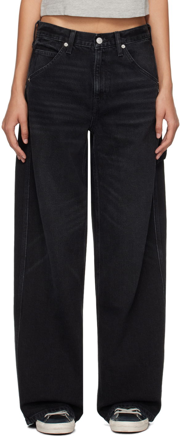 Дънки RE/DONE Wide Painter Jeans Черно | 166-03WCARPJN, 0