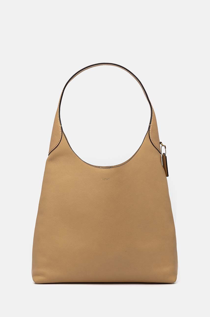 Дамска чанта Coach Leather Handbag Бежово | CU044, 0