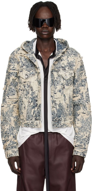 Яке Acne Studios Acne Studios Hooded Distressed Denim Jacket Синьо | C90202-, 0