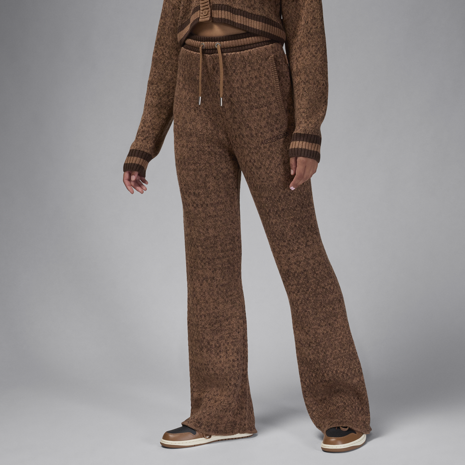 Спортни панталони Jordan Air Jordan Knitted Sweatpants Кафяво | FZ4201-223, 0