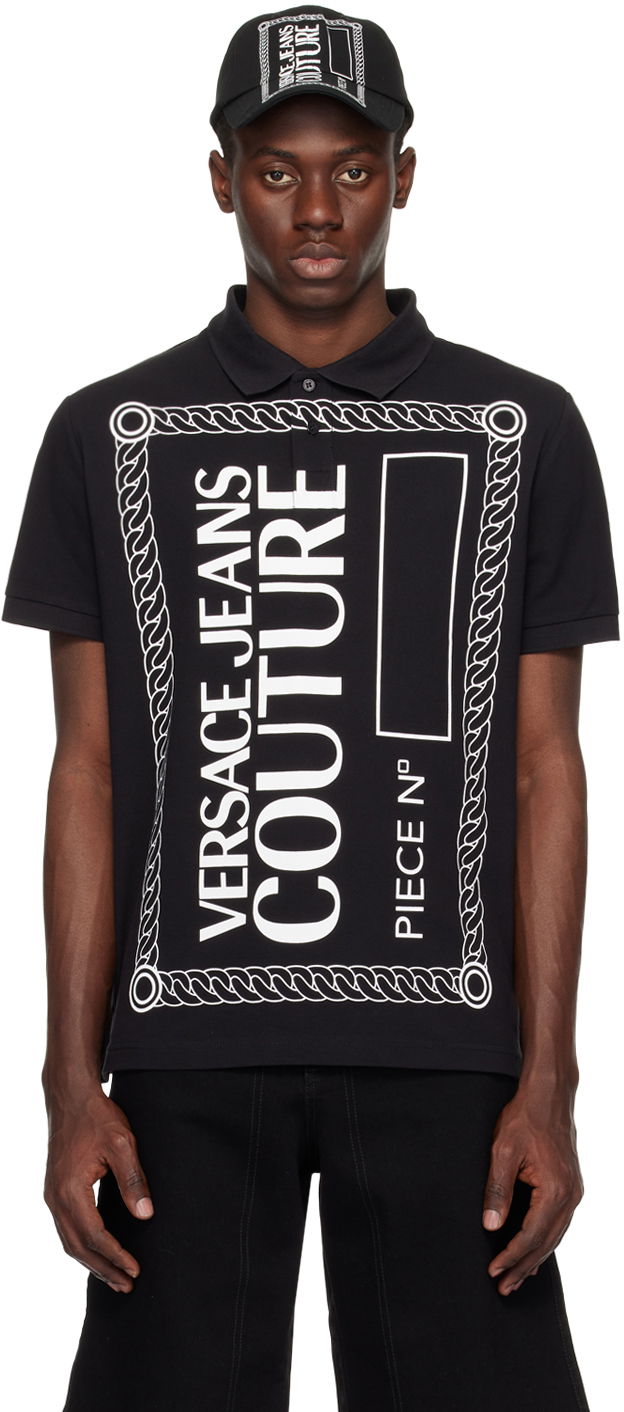 Тениска Versace Couture Black Piece Number Polo Черно | E76GAGG04_ECJ03G, 0
