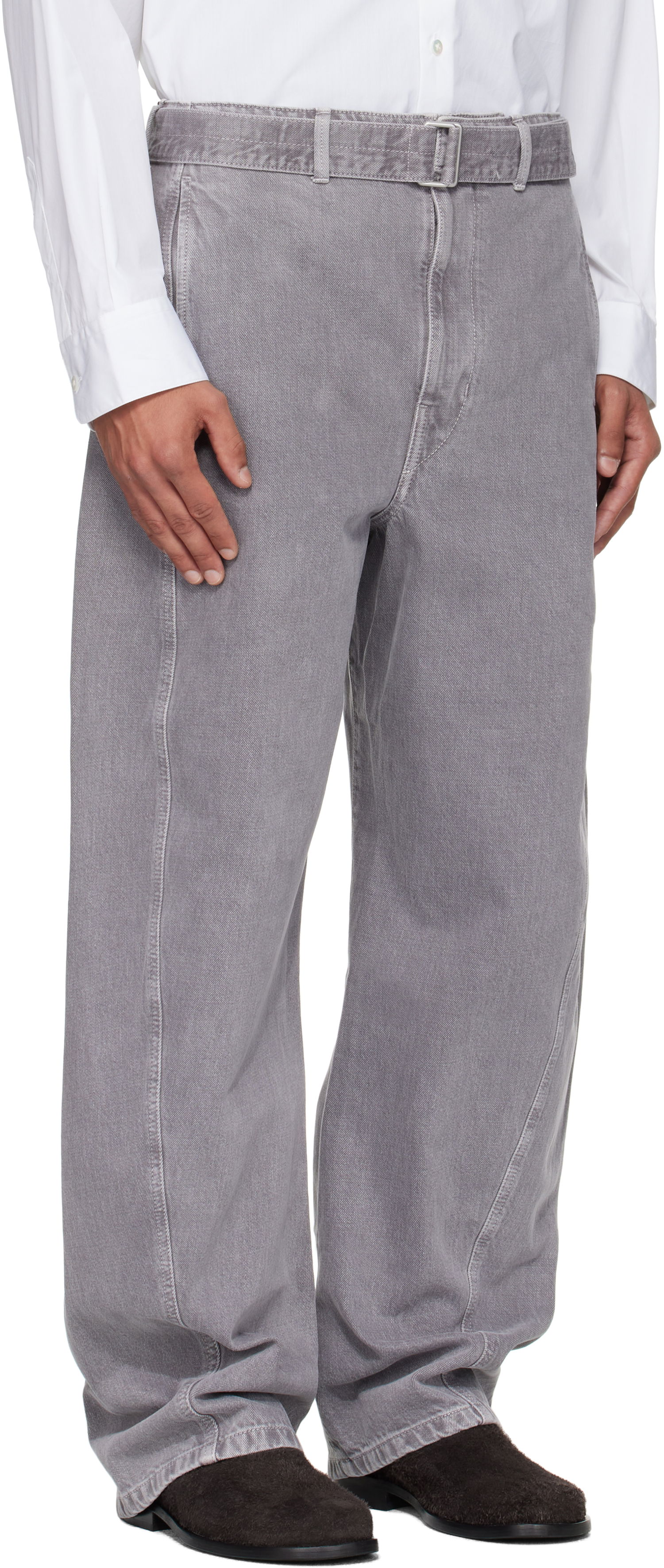 Дънки LEMAIRE Lemaire Twisted Belted Jeans Сиво | PA326 LD1062, 1