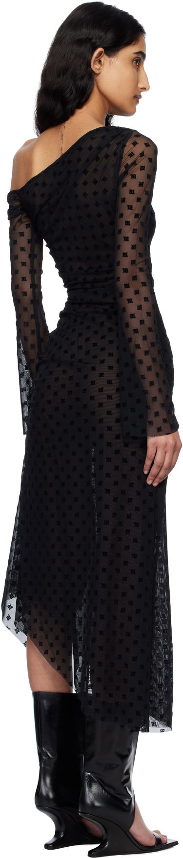 Pокля MISBHV MISBHV Monogram Dropped Shoulder Midi Dress Черно | 250W813, 2