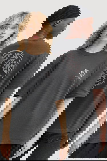 Тениска Samsoe Samsoe Printed Oversized Cotton SAJOURNAL T-Shirt Сиво | U24400006, 0