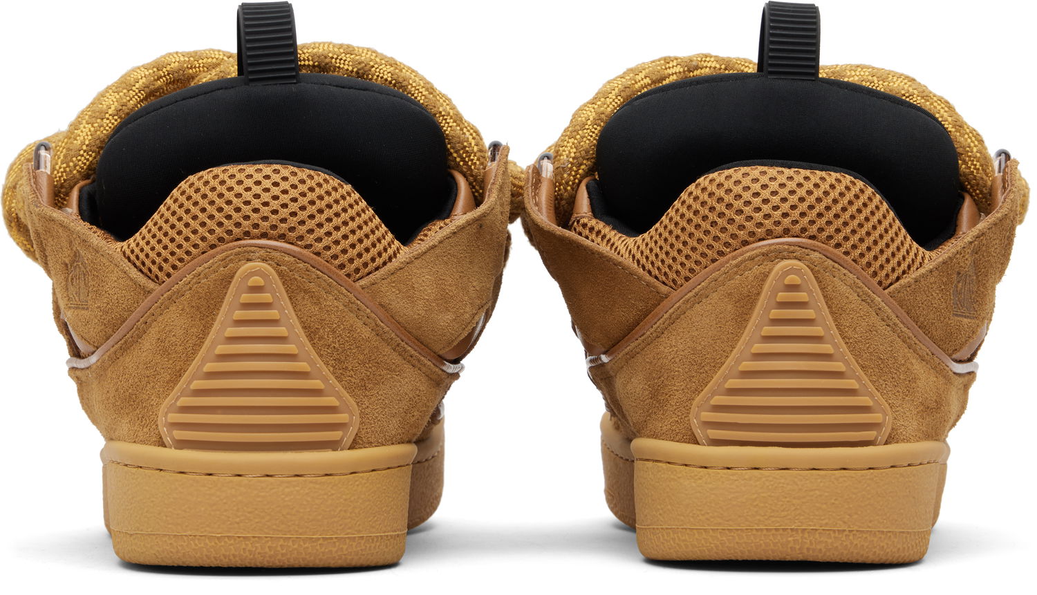 Кецове и обувки LANVIN Tan Curb Leather With Snake Laces Sneakers Бежово | FU-SKDK12-DRCO-H25, 1