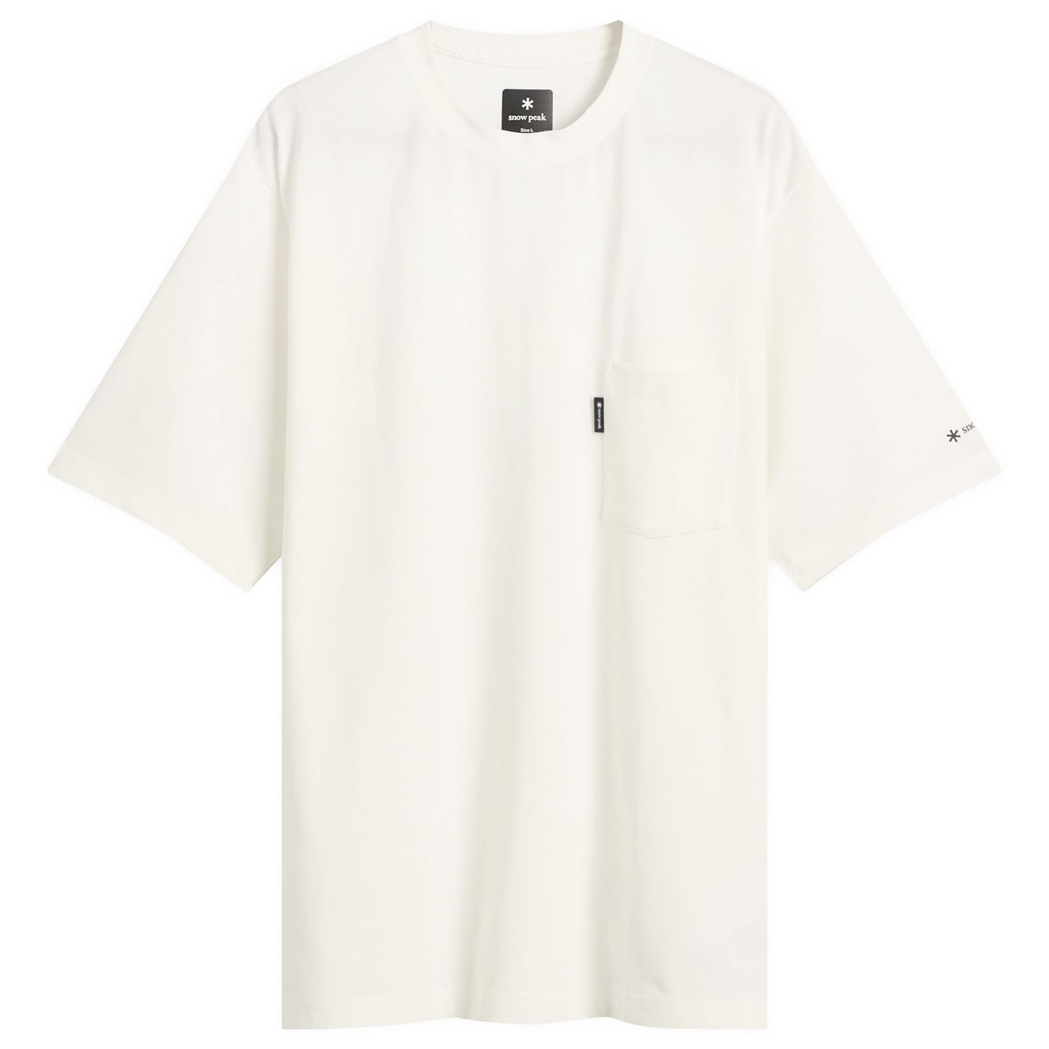 Тениска Snow Peak Pocket T-Shirt, Size Small Бяло | NSD-TS-25AU001-OFW, 1
