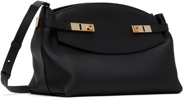 Дамска чанта FERRAGAMO Salvatore Ferragamo Hug Soft Crossbody Bag Черно | 766676, 1