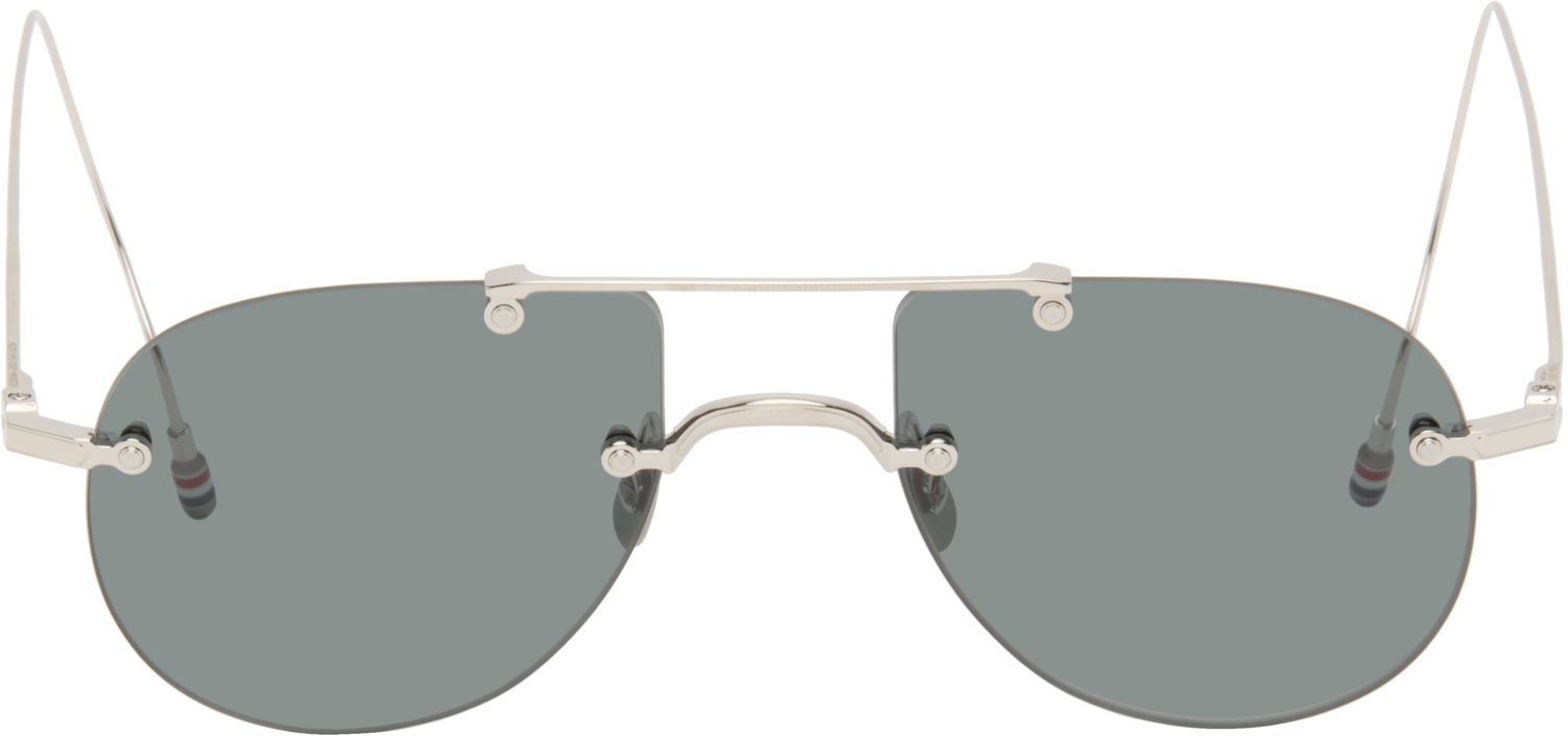 Слънчеви очила Thom Browne Thom Browne Titanium Rimless Aviator Sunglasses Металик | UES939A-G0001, 0