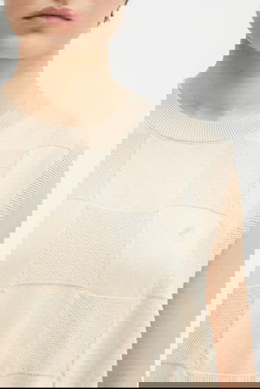 Пуловер Carhartt WIP Checker Vest Sweater Бежово | I034544.2LPXX, 3