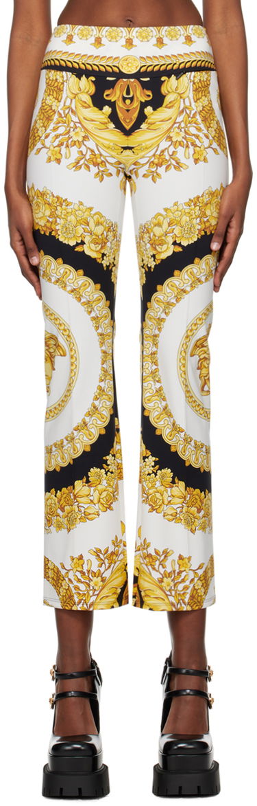 Панталони Versace Barocco Print Leggings Бяло | 1008670_1A06820_5W200, 0