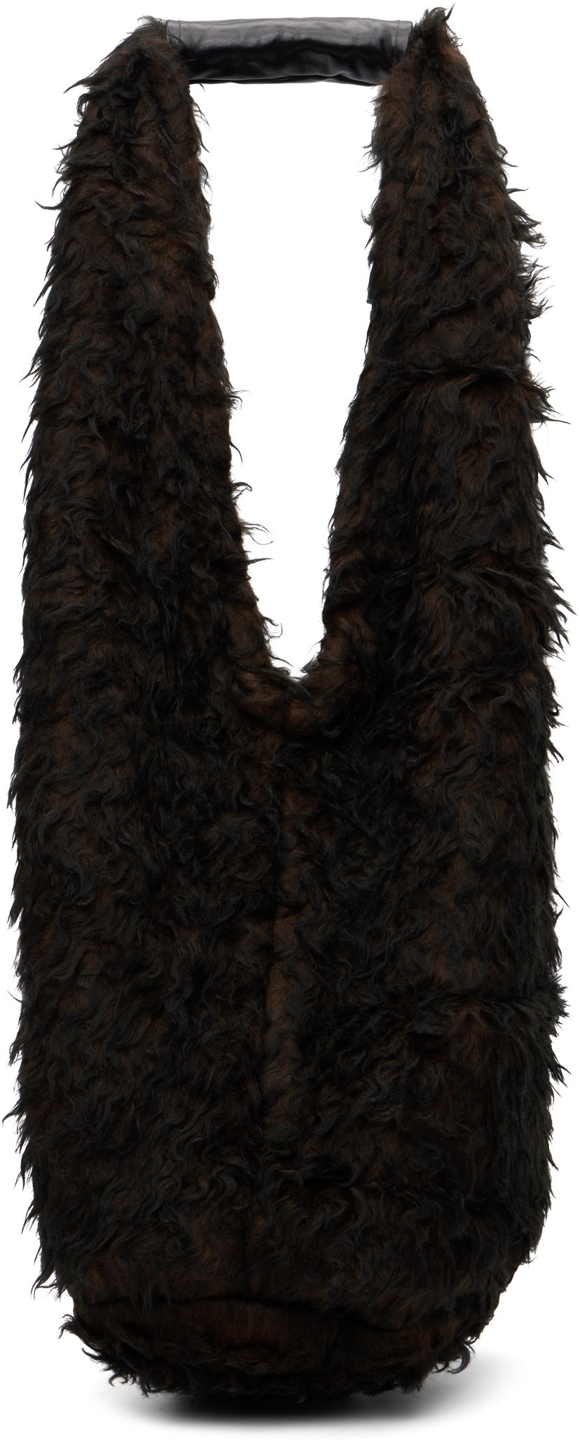 Голяма пазарска чанта OUR LEGACY OUR LEGACY Drip Faux Fur Tote Черно | A4258DO