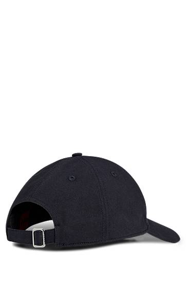 Шапка с козирка BOSS HUGO Cotton-twill Cap with Raw-edge Logo Тъмно синьо | 50539561, 1